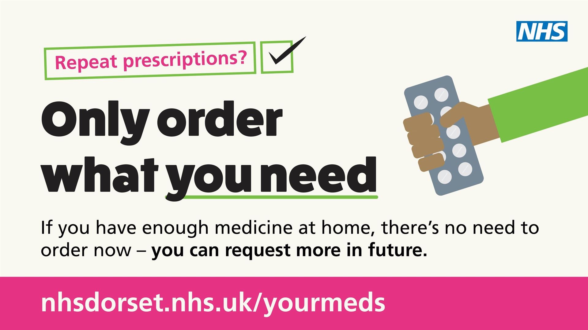 Only order what you need campaign poster