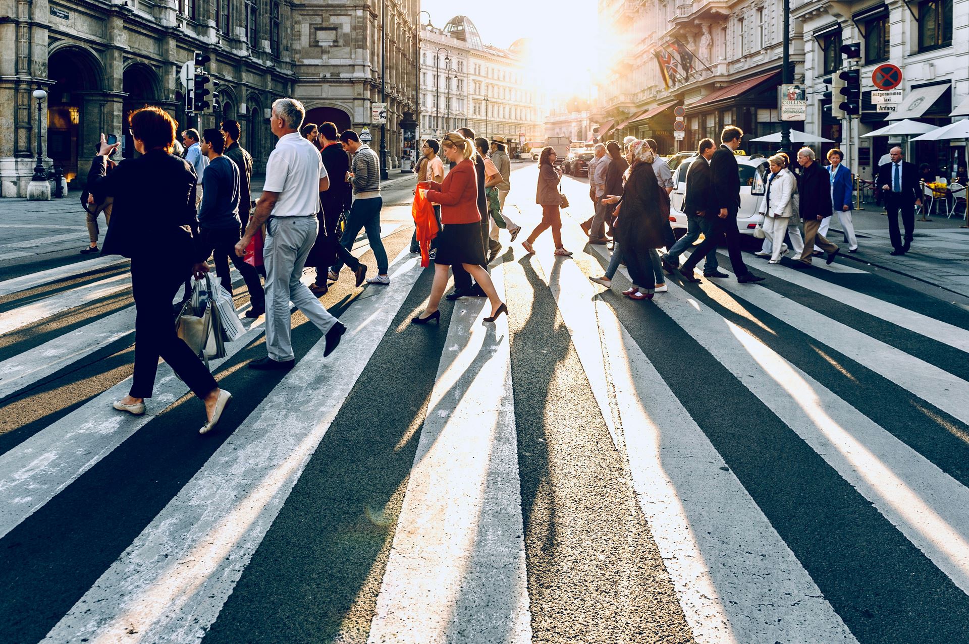 people on a crosswalk